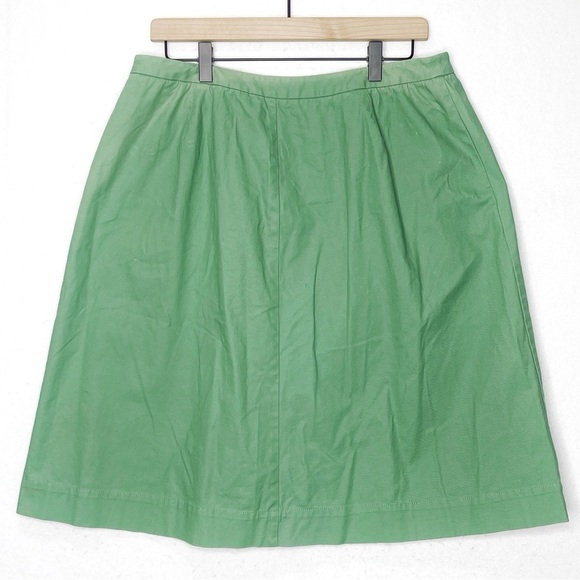 Boden Wasabi Green A-Line Chino Side Zip Skirt With Pockets Size 10 WG656 - Picture 2 of 5